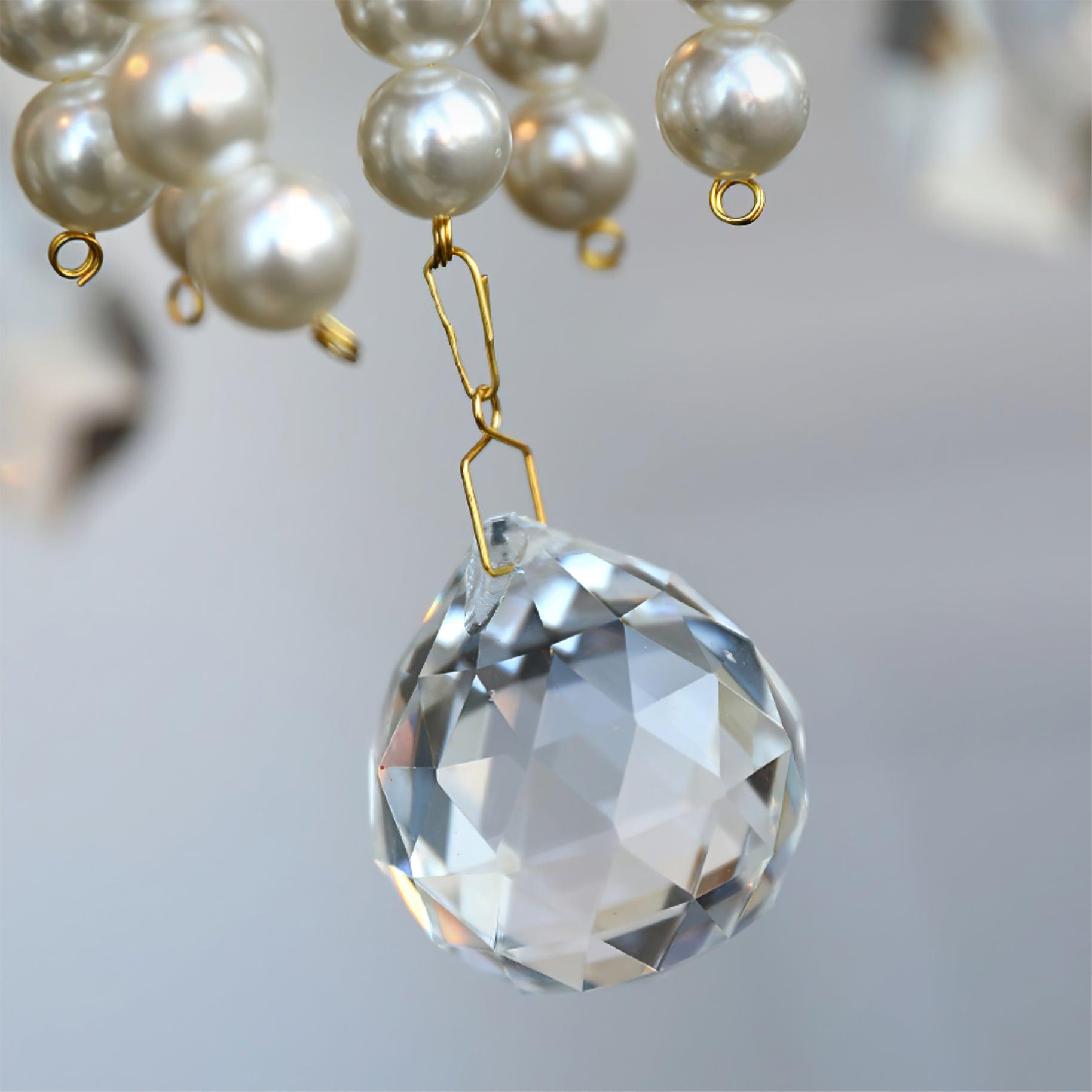 Lustra Chandelier Crystal Pearl-Neutral Decor