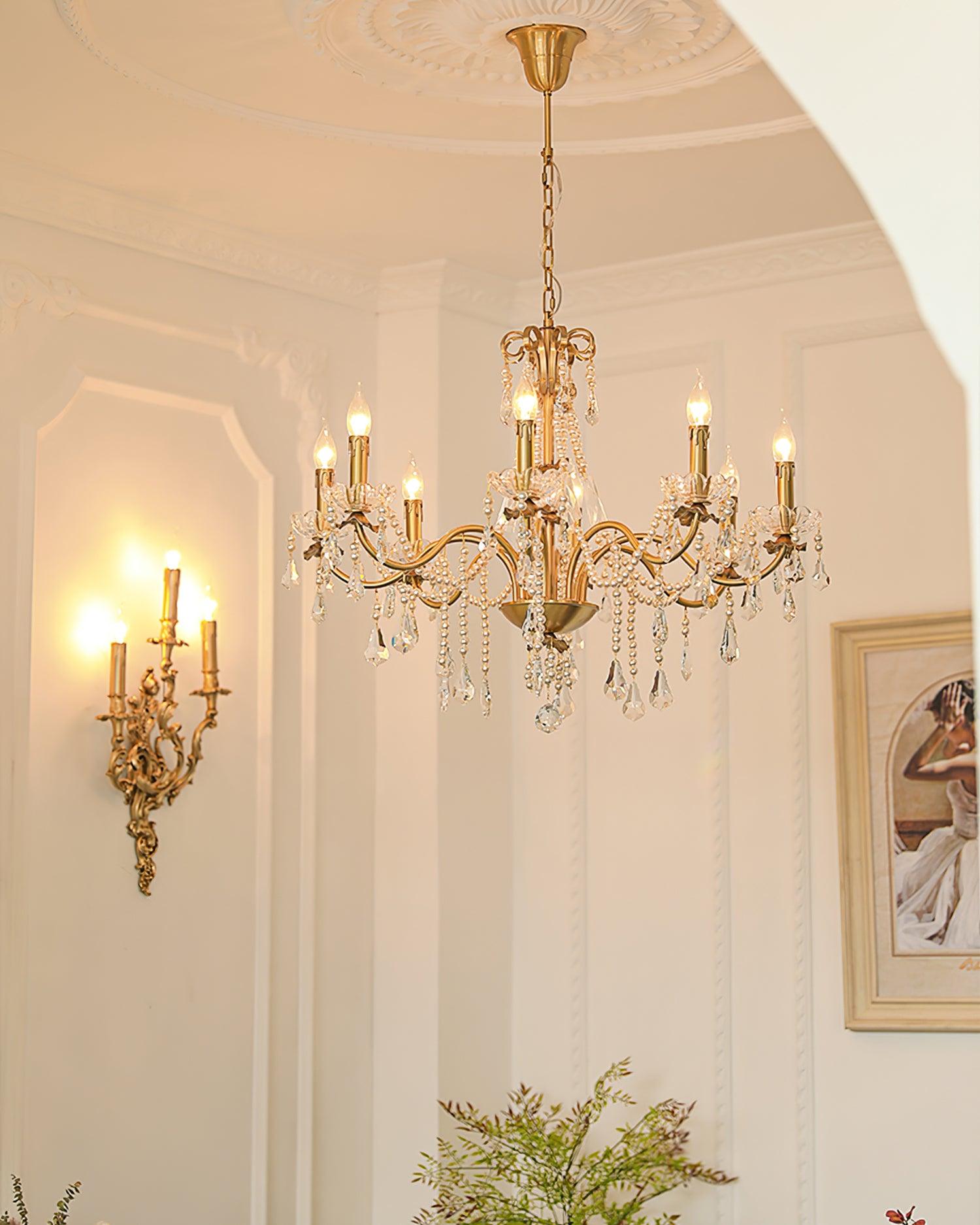 Lustra Chandelier Crystal Pearl-Neutral Decor