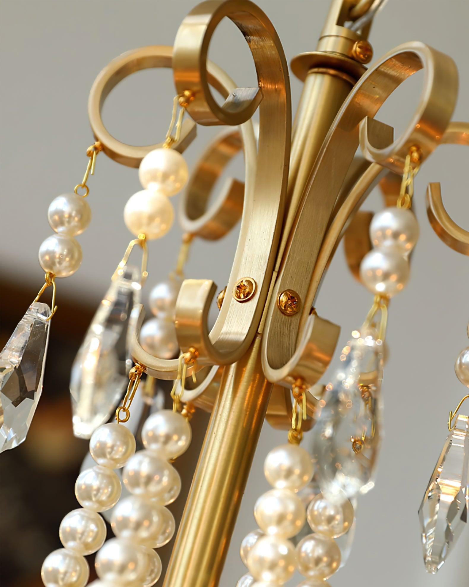 Lustra Chandelier Crystal Pearl-Neutral Decor