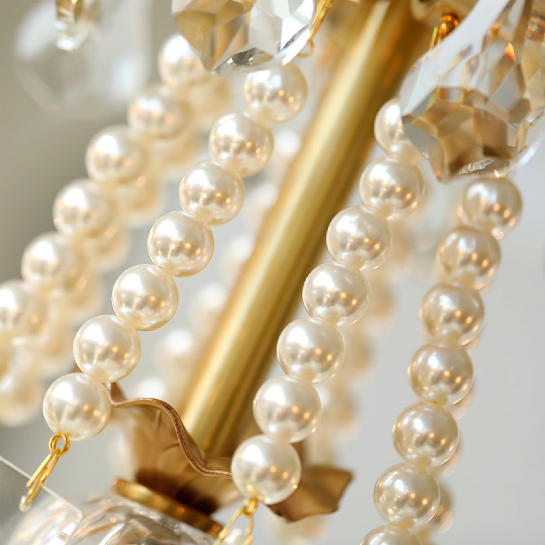 Lustra Chandelier Crystal Pearl-Neutral Decor