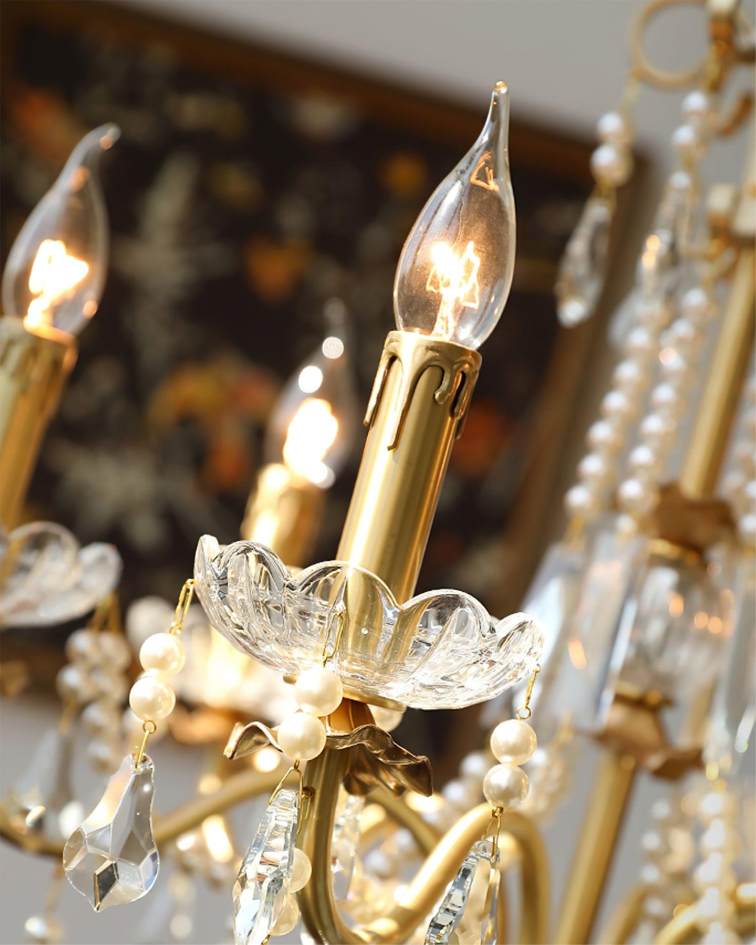 Lustra Chandelier Crystal Pearl-Neutral Decor