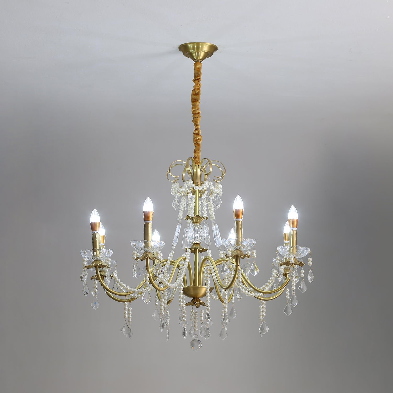Lustra Chandelier Crystal Pearl-Neutral Decor