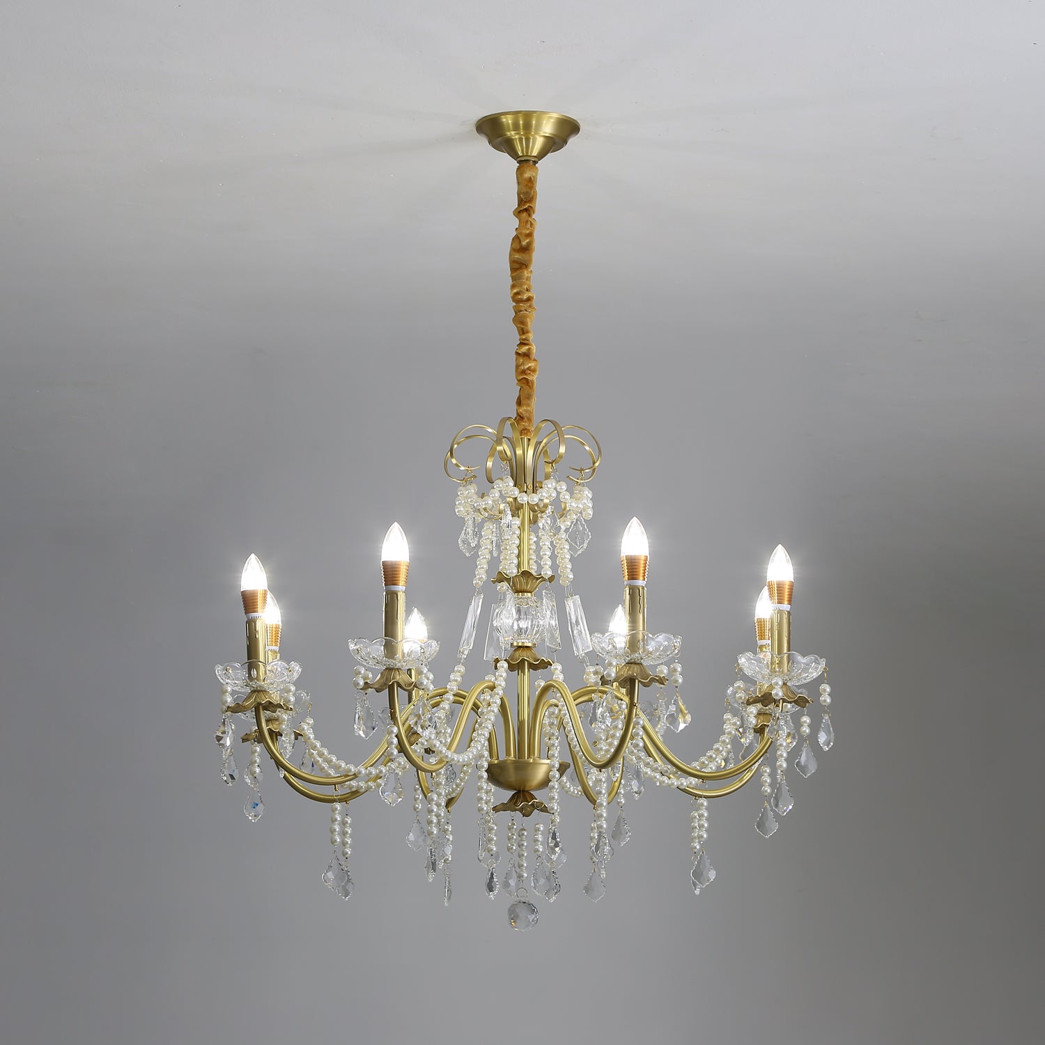 Lustra Chandelier Crystal Pearl-Neutral Decor