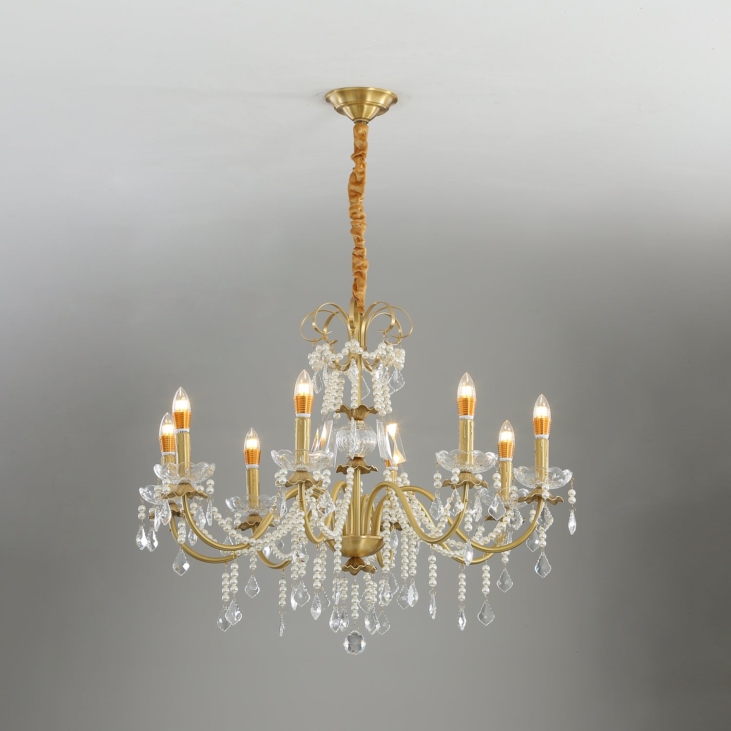 Lustra Chandelier Crystal Pearl-Neutral Decor