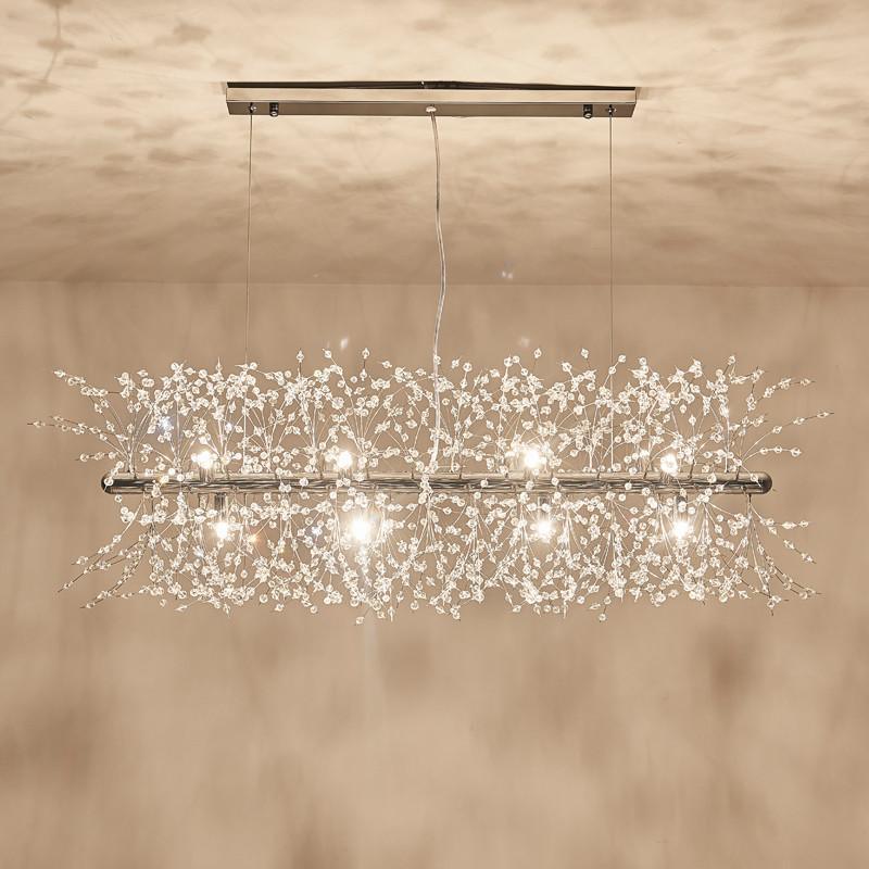 Cir Chandelier Brass Linear Crystal Branch-Neutral Decor