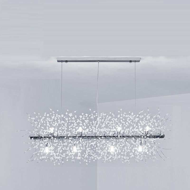 Cir Chandelier Brass Linear Crystal Branch-Neutral Decor