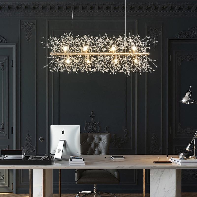 Cir Chandelier Brass Linear Crystal Branch-Neutral Decor