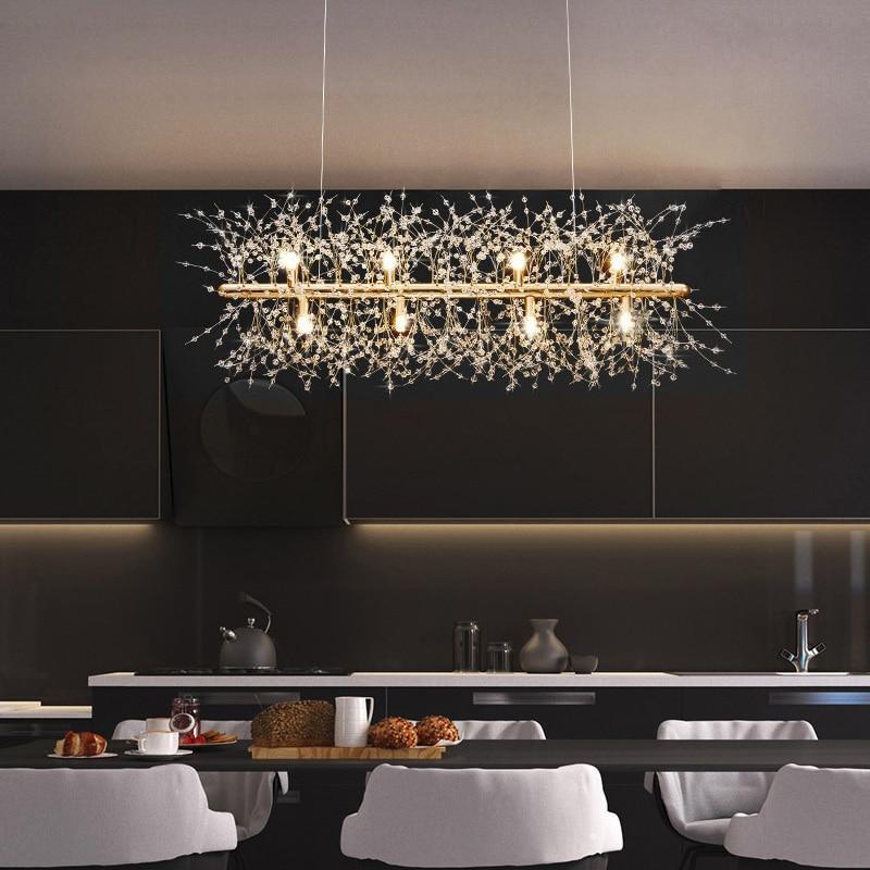 Cir Chandelier Brass Linear Crystal Branch-Neutral Decor