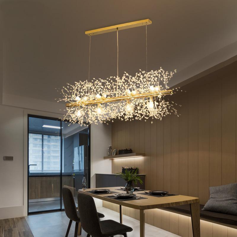 Cir Chandelier Brass Linear Crystal Branch-Neutral Decor
