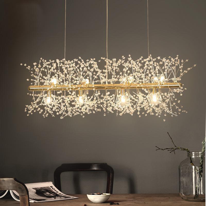 Cir Chandelier Brass Linear Crystal Branch-Neutral Decor
