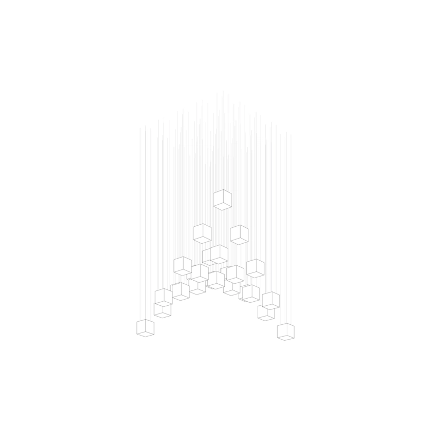 Crystal Pixels Customize Chandelier-Neutral Decor