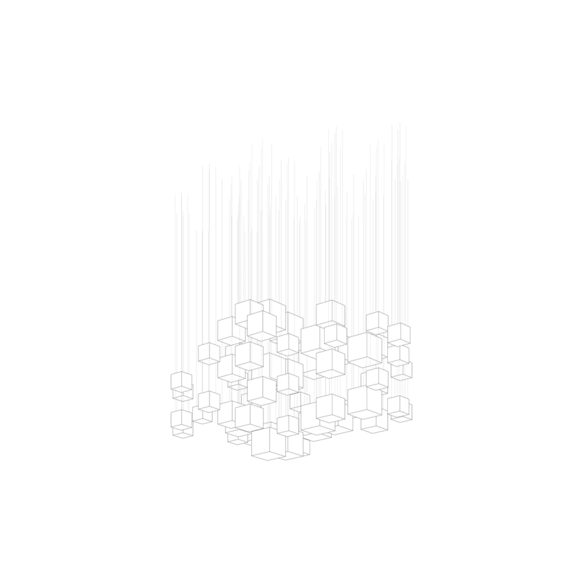 Crystal Pixels Customize Chandelier-Neutral Decor