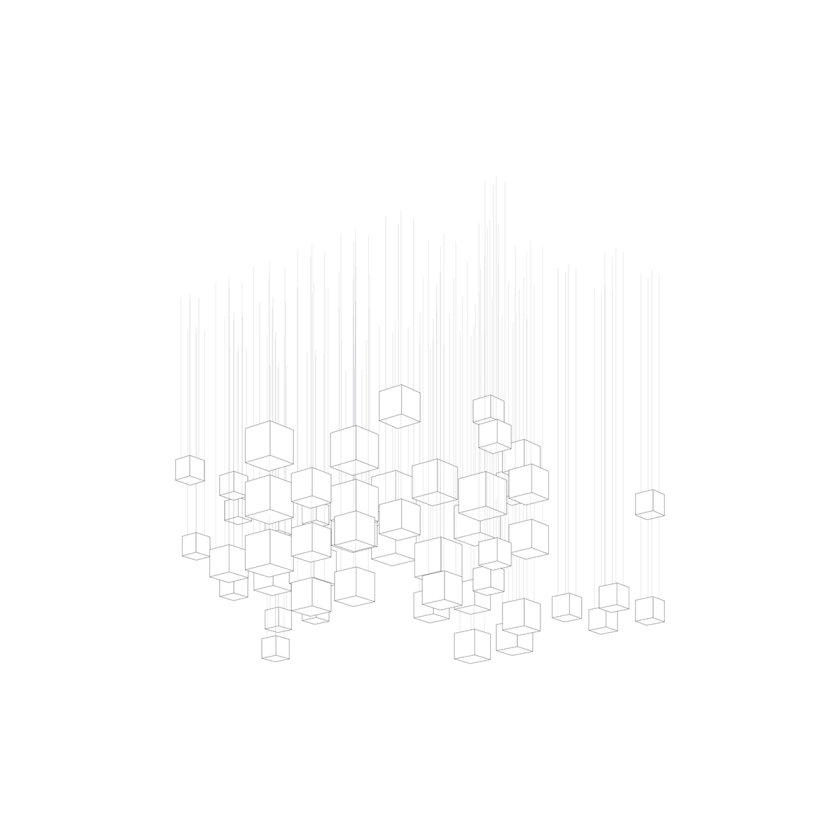 Crystal Pixels Customize Chandelier-Neutral Decor