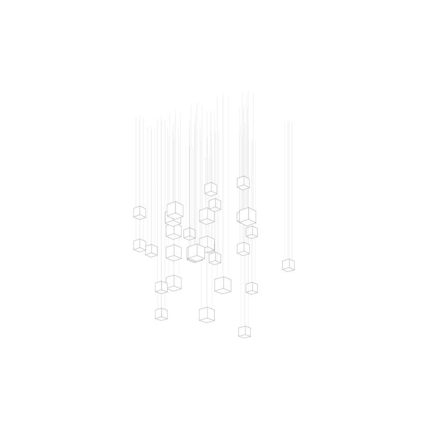 Crystal Pixels Customize Chandelier-Neutral Decor