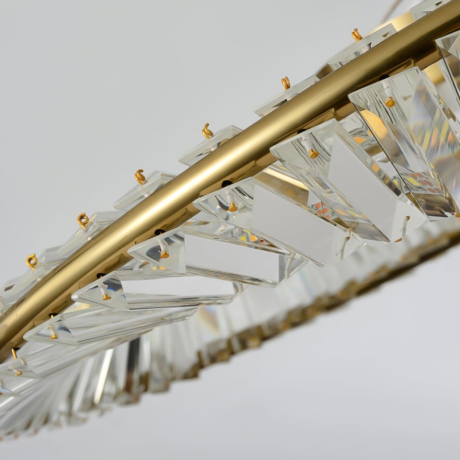 Lustra Ceiling Light Crystal Rings Stainless Steel-Neutral Decor