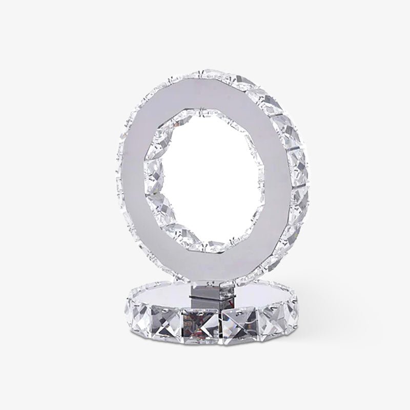 Ivor Crystal Rings Table Lamp-Neutral Decor