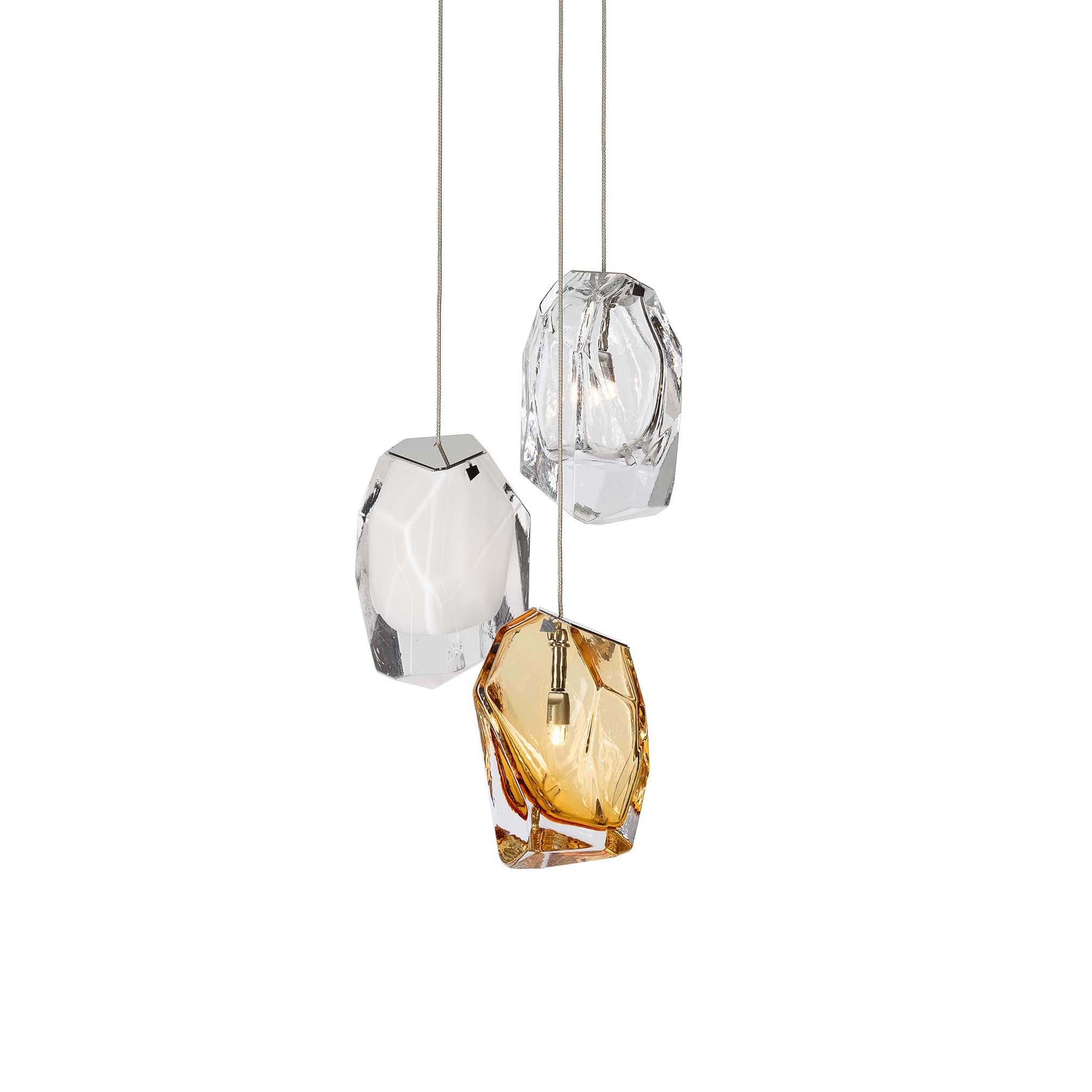Crystal Rock Cluster Pendant Light-Neutral Decor