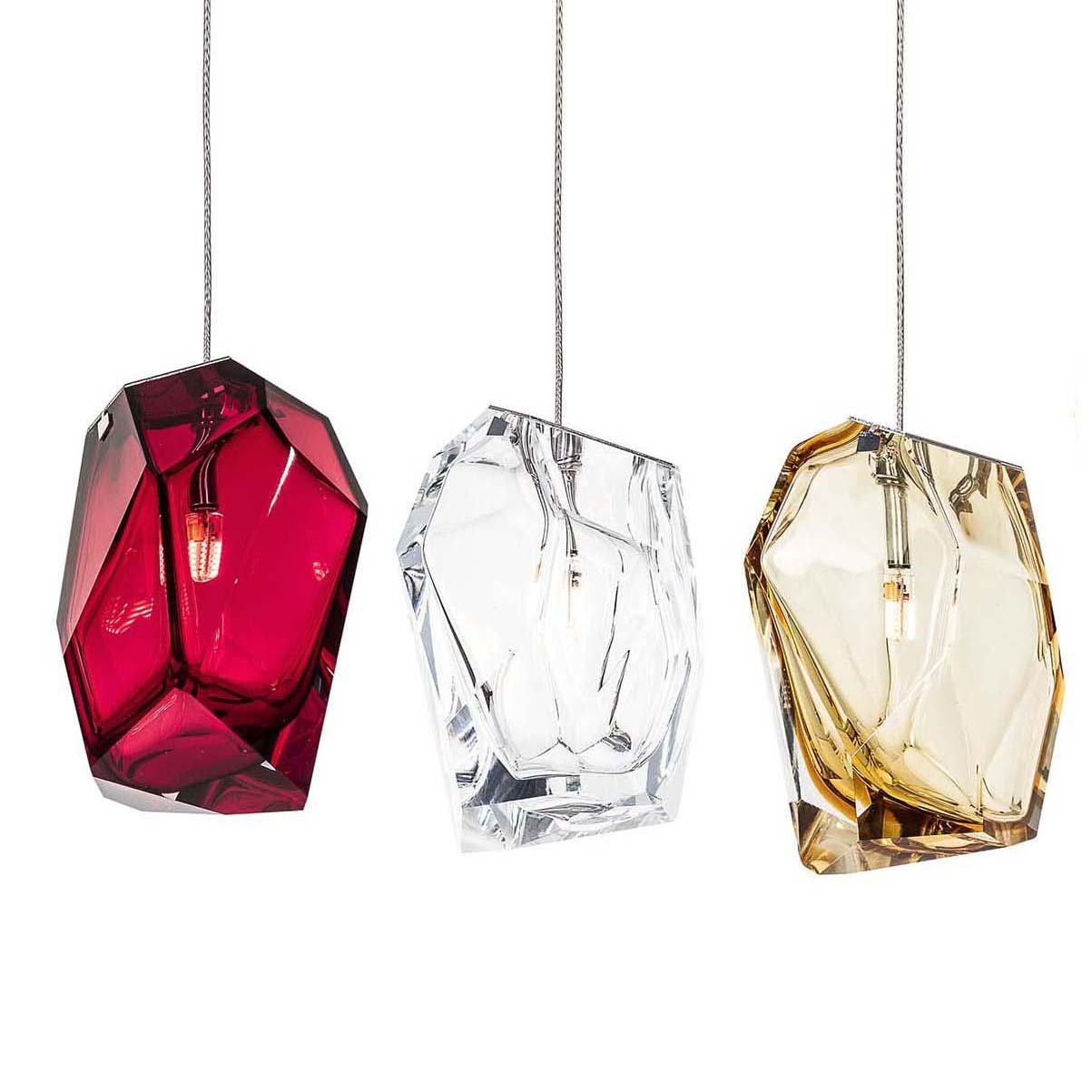 Crystal Rock Cluster Pendant Light-Neutral Decor