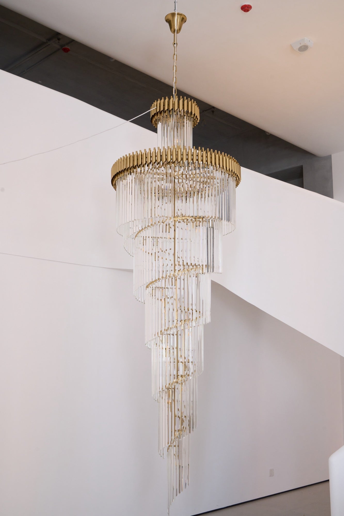 Eurmirila Crystal Spiral Chandelier-Neutral Decor