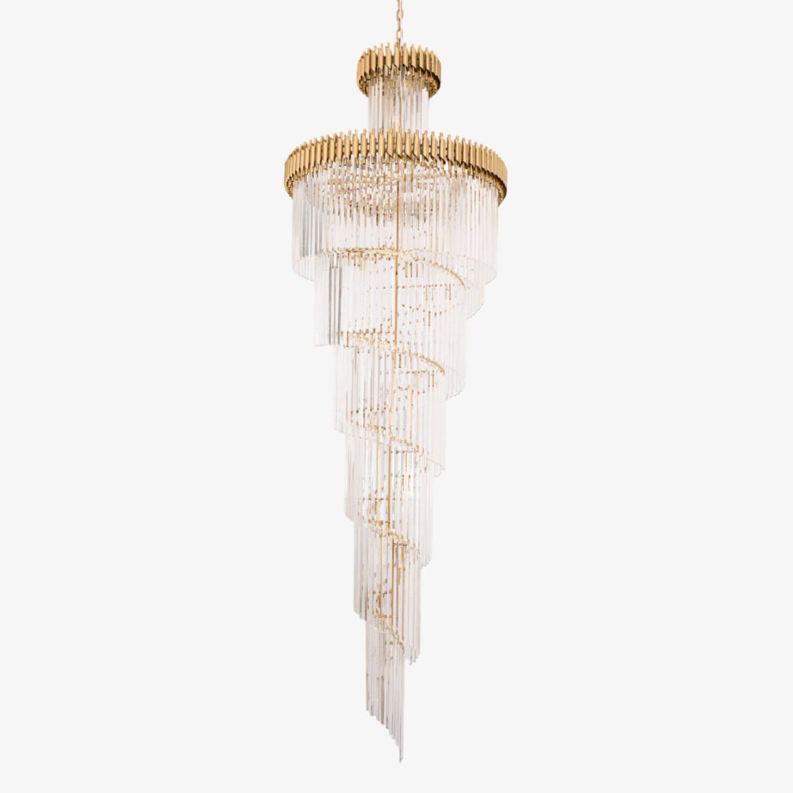Eurmirila Crystal Spiral Chandelier-Neutral Decor