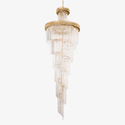 Eurmirila Crystal Spiral Chandelier-Neutral Decor