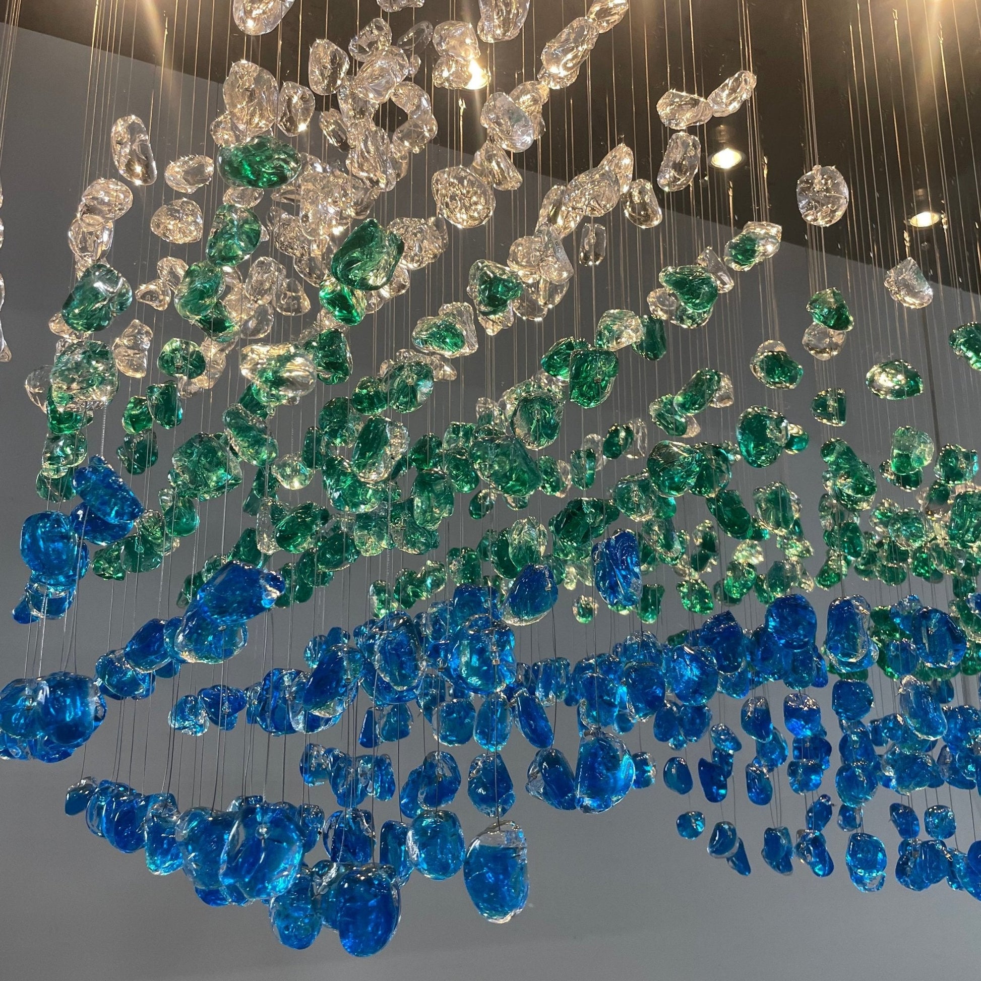 Crystal Stone Chandelier-Neutral Decor