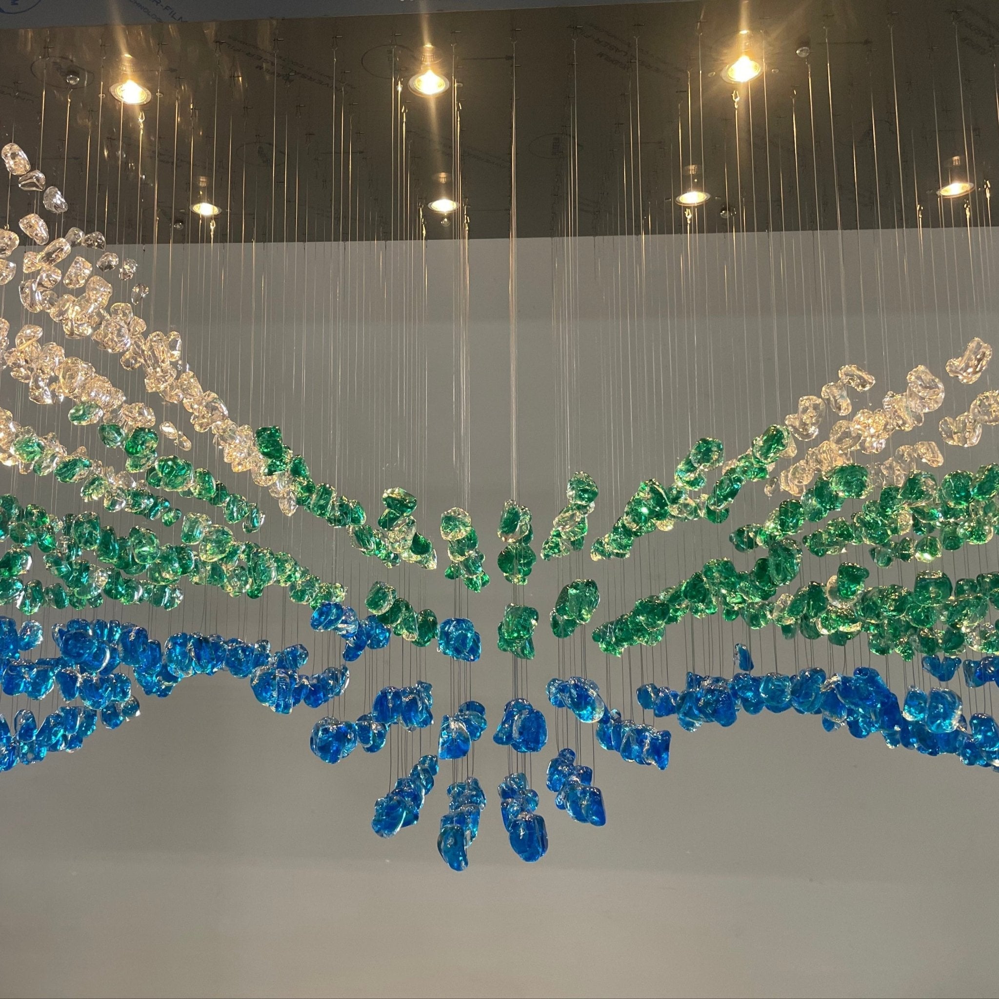 Crystal Stone Chandelier-Neutral Decor