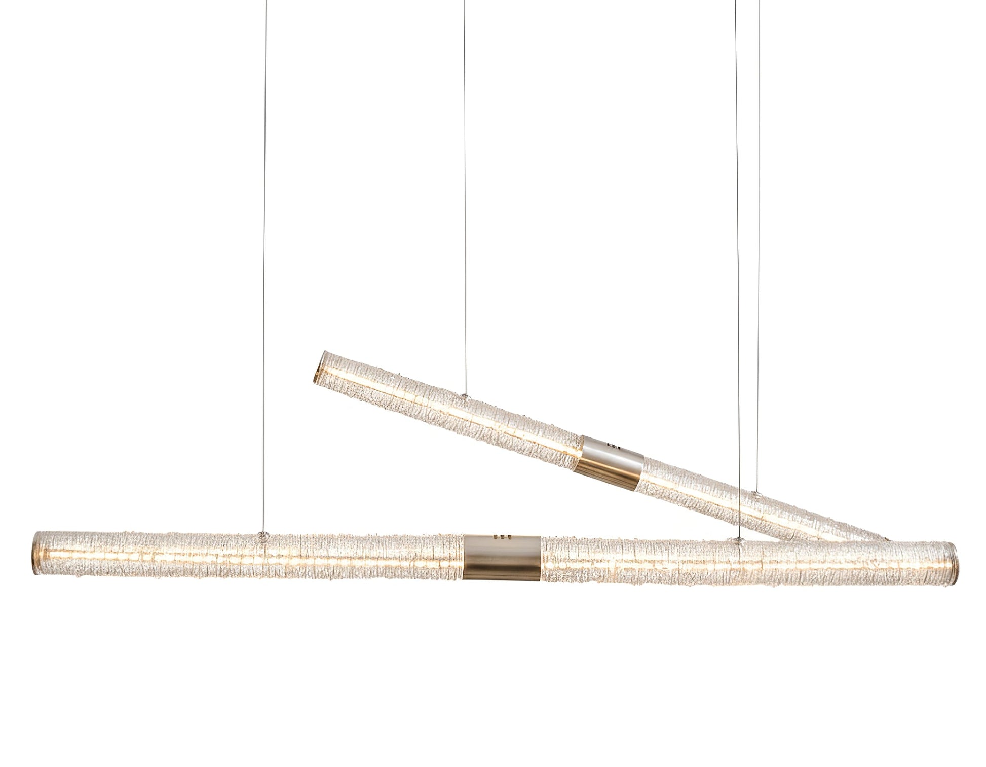 Crystal Stream Linear Pendant Lamp-Neutral Decor