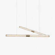 Crystal Stream Linear Pendant Lamp-Neutral Decor