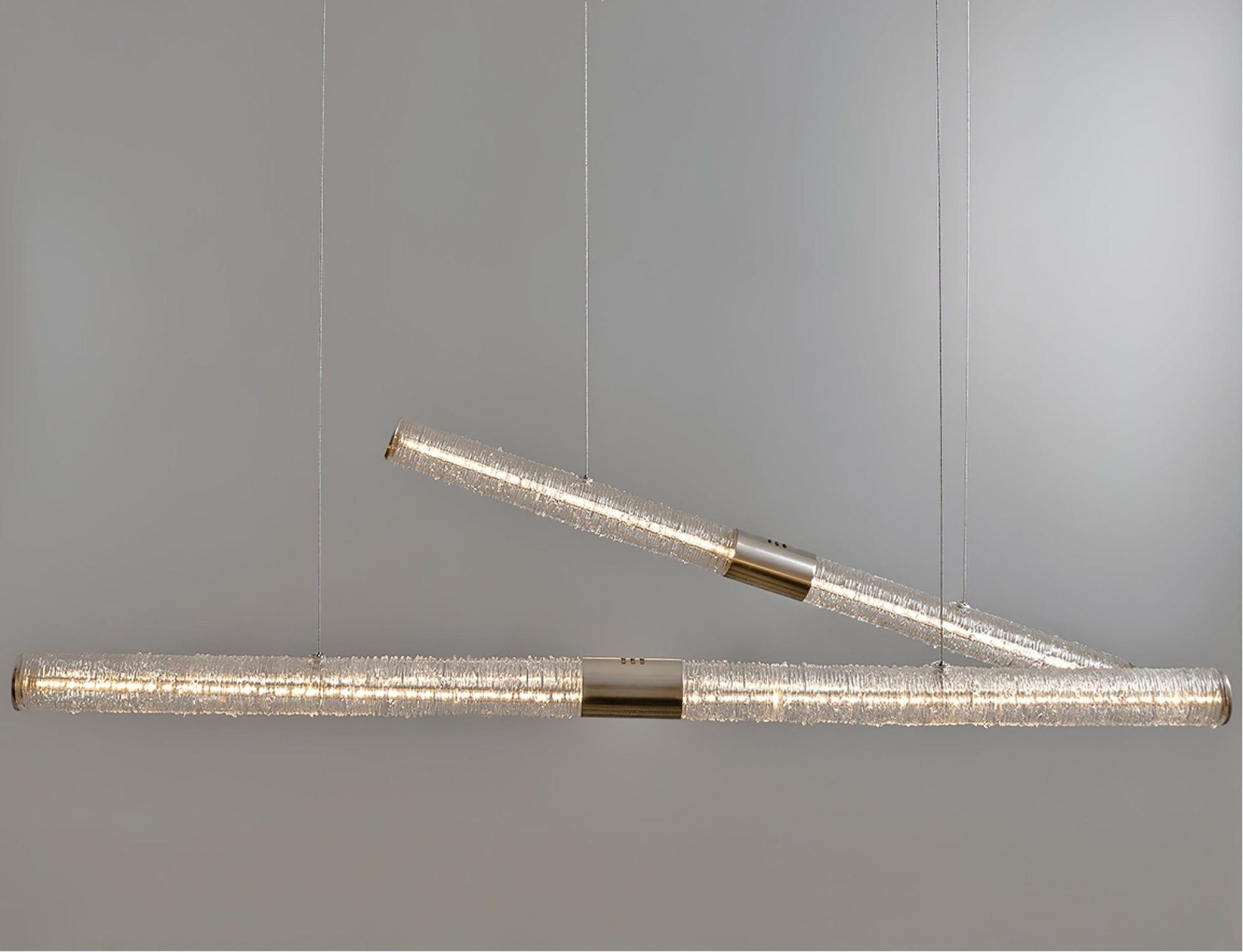 Crystal Stream Linear Pendant Lamp-Neutral Decor