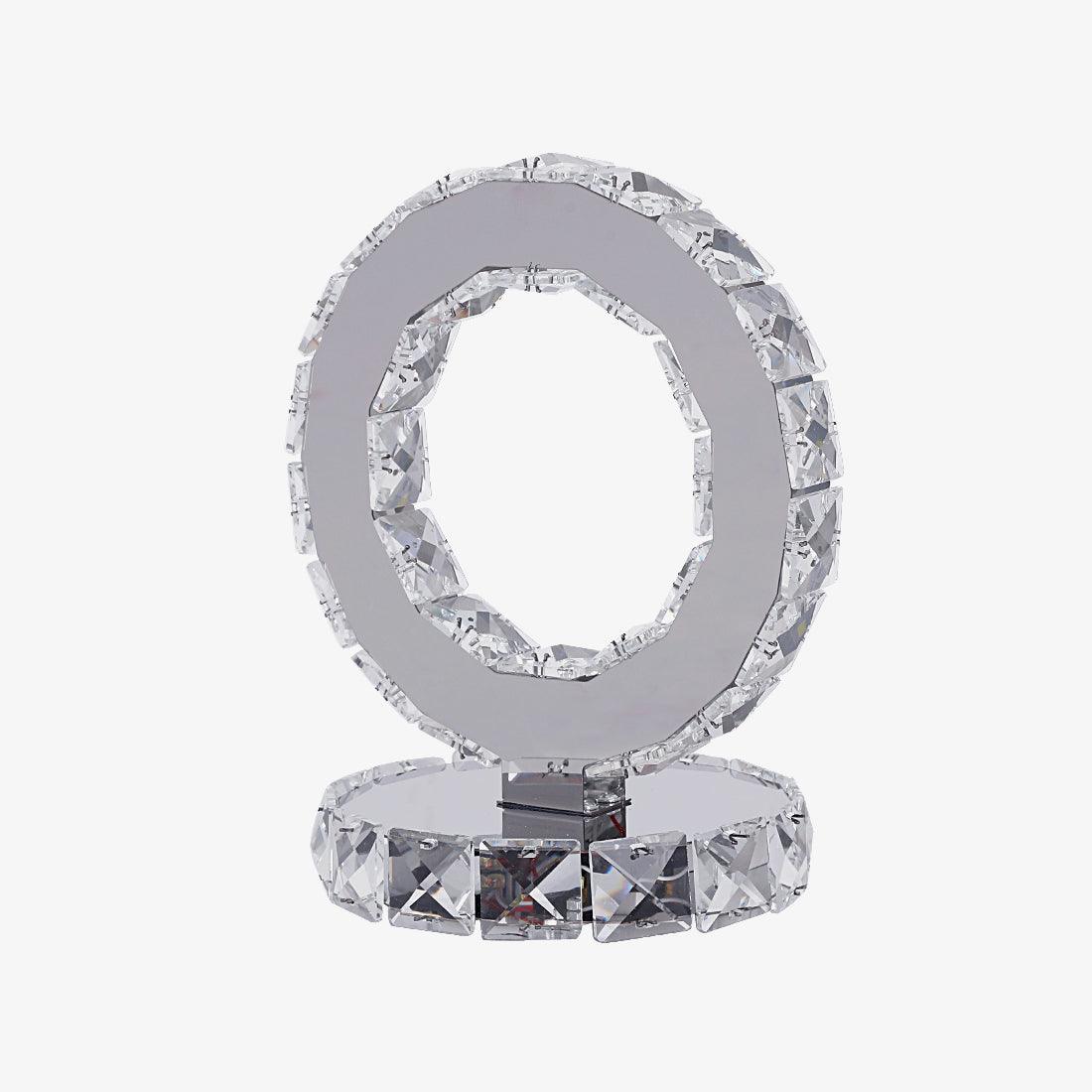 Ivor Crystal Rings Table Lamp-Neutral Decor