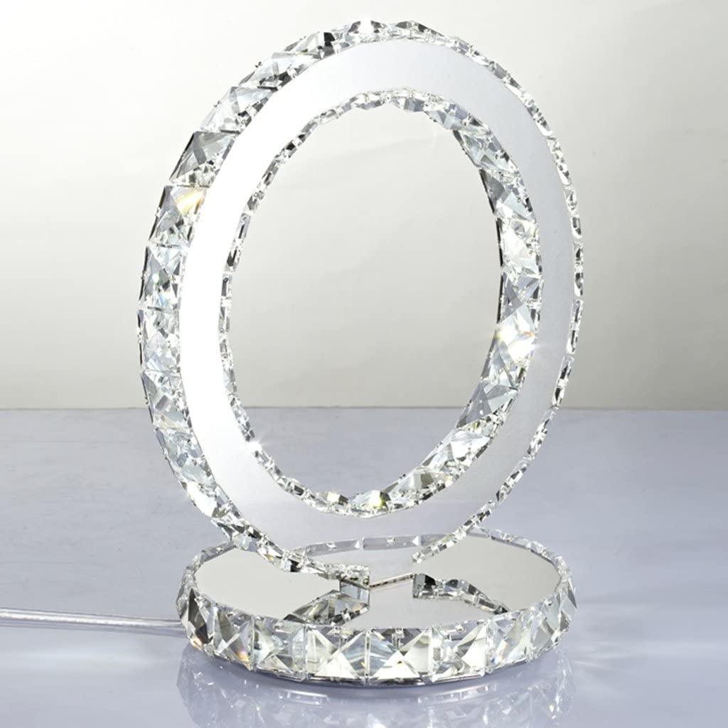 Ivor Crystal Rings Table Lamp-Neutral Decor