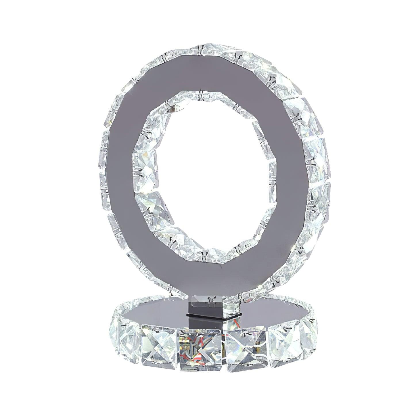 Ivor Crystal Rings Table Lamp-Neutral Decor