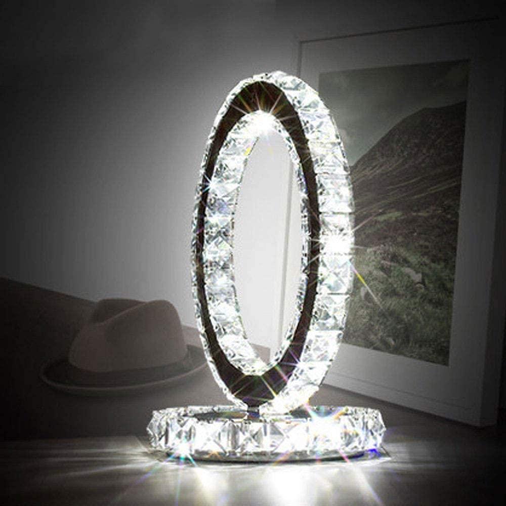 Ivor Crystal Rings Table Lamp-Neutral Decor