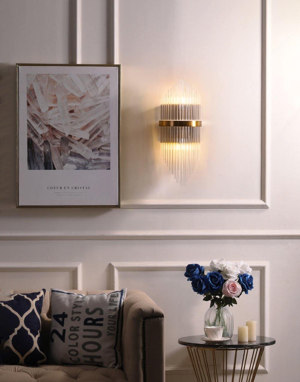 Greshen Postmodern Luxury Crystal Wall Lamp-Neutral Decor