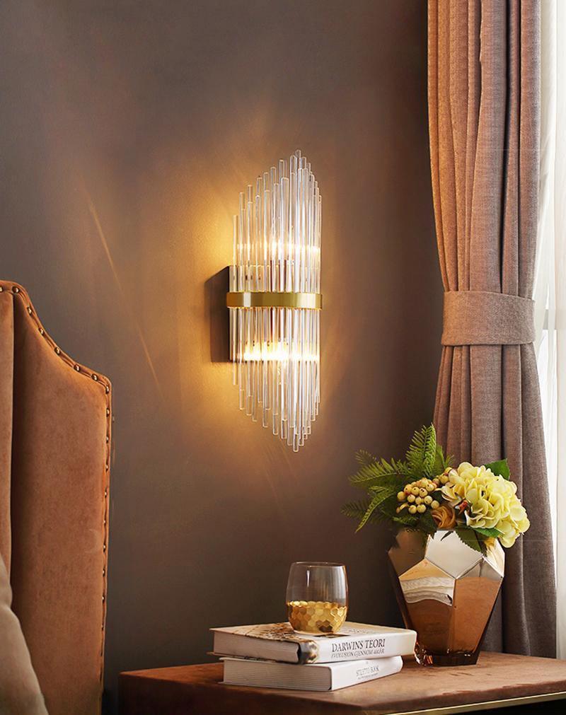 Greshen Postmodern Luxury Crystal Wall Lamp-Neutral Decor
