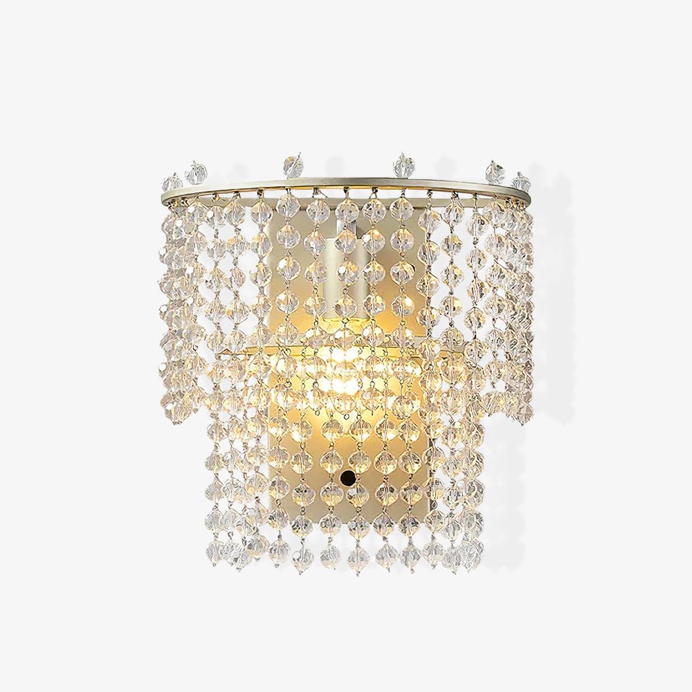 Aurora Crystal Waterfall Wall Light-Neutral Decor