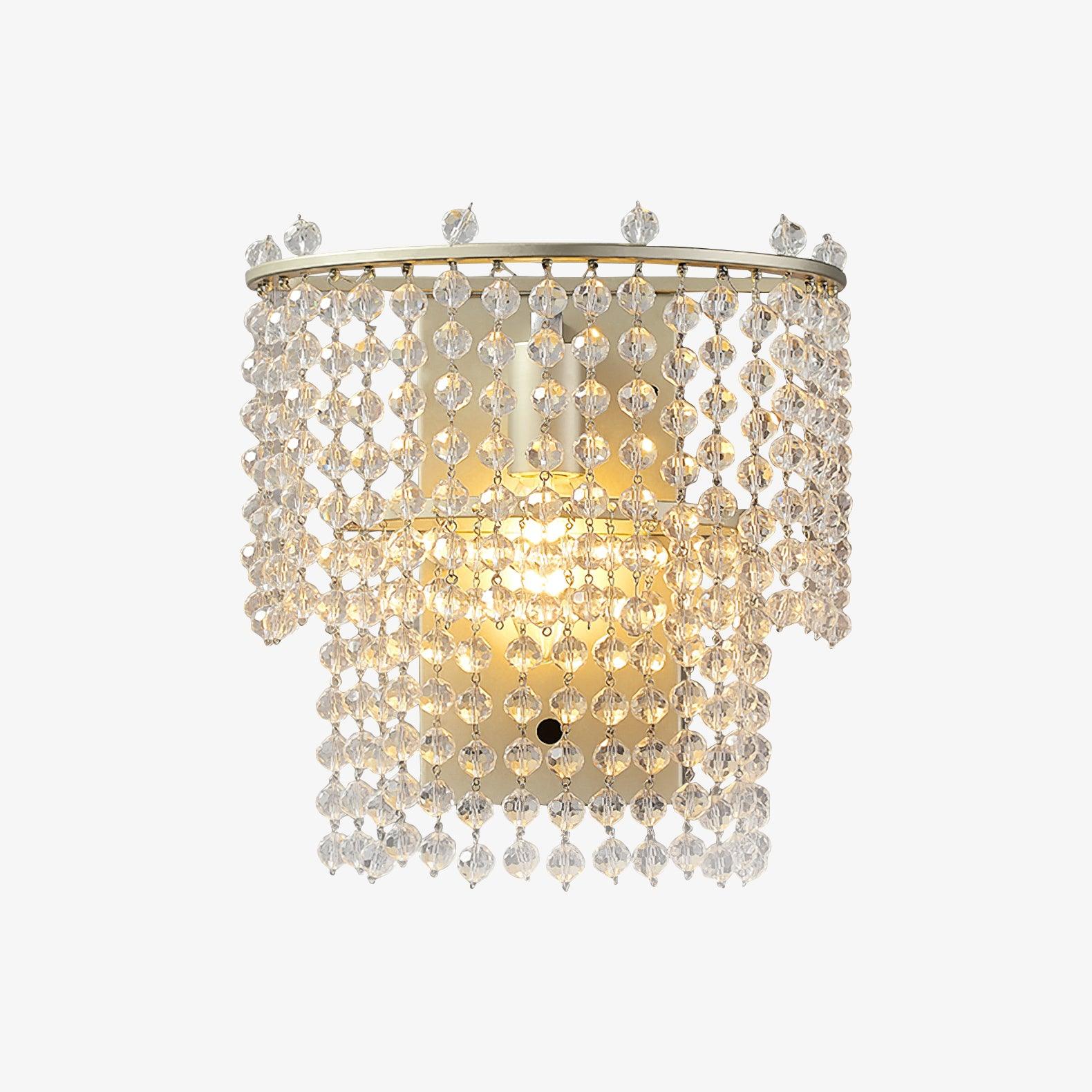 Aurora Crystal Waterfall Wall Light-Neutral Decor