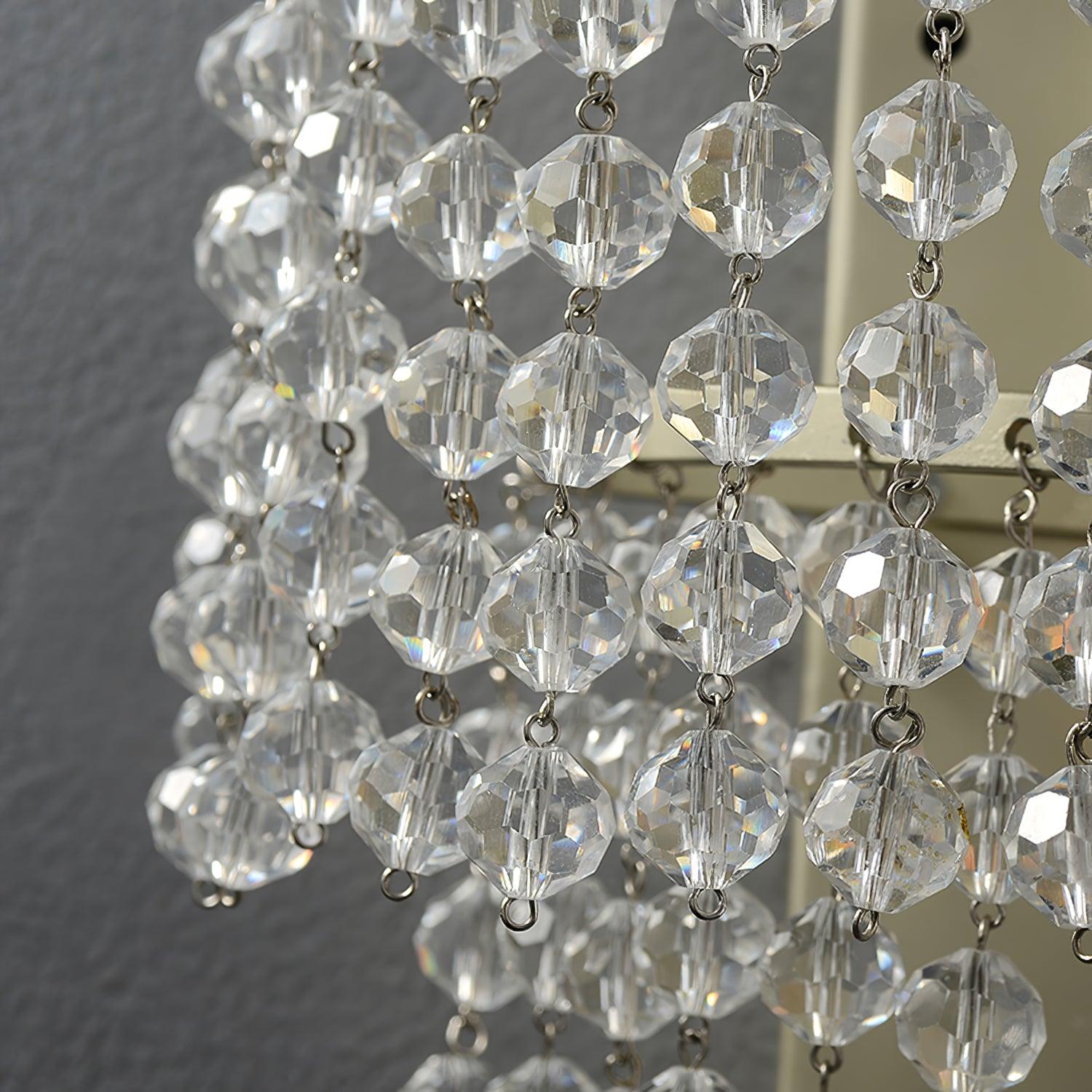 Aurora Crystal Waterfall Wall Light-Neutral Decor