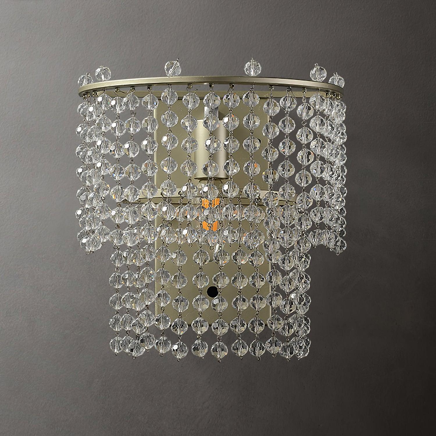 Aurora Crystal Waterfall Wall Light-Neutral Decor