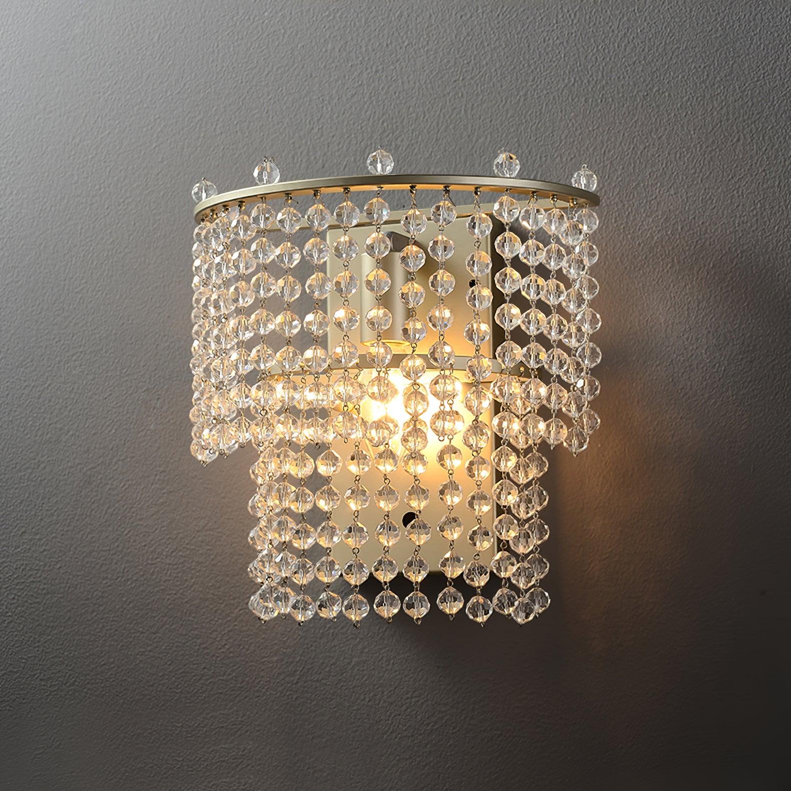 Aurora Crystal Waterfall Wall Light-Neutral Decor