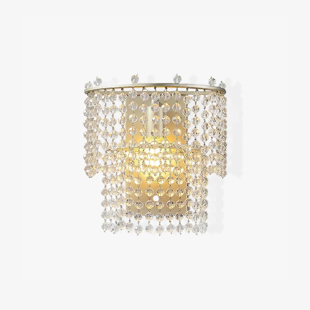 Aurora Crystal Waterfall Wall Light-Neutral Decor