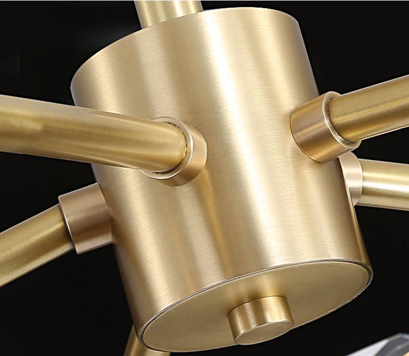 Thalyn Pendant Lamp Crystal Ball Brass Cluster-Neutral Decor