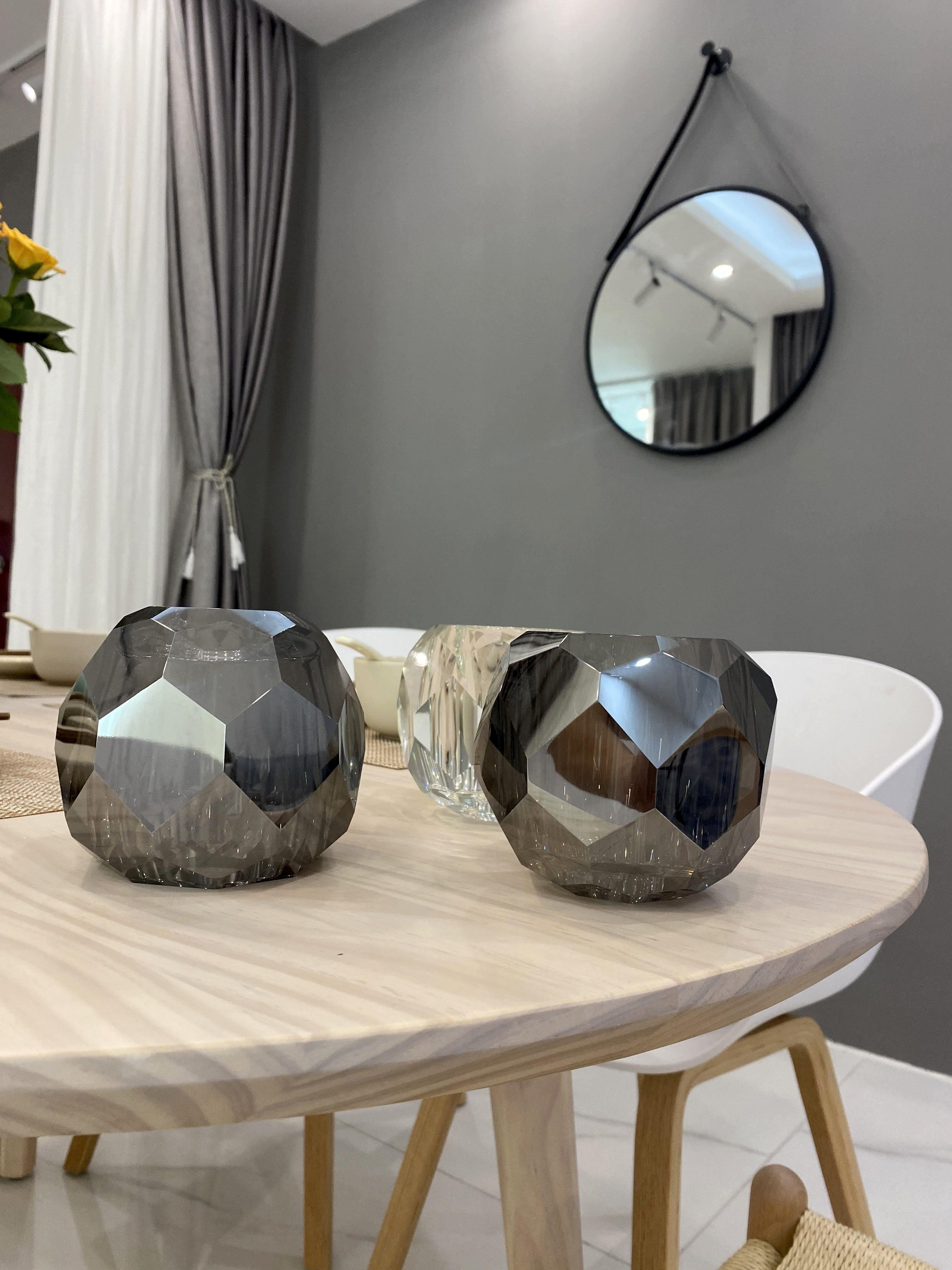 Thalyn Pendant Lamp Crystal Ball Brass Cluster-Neutral Decor