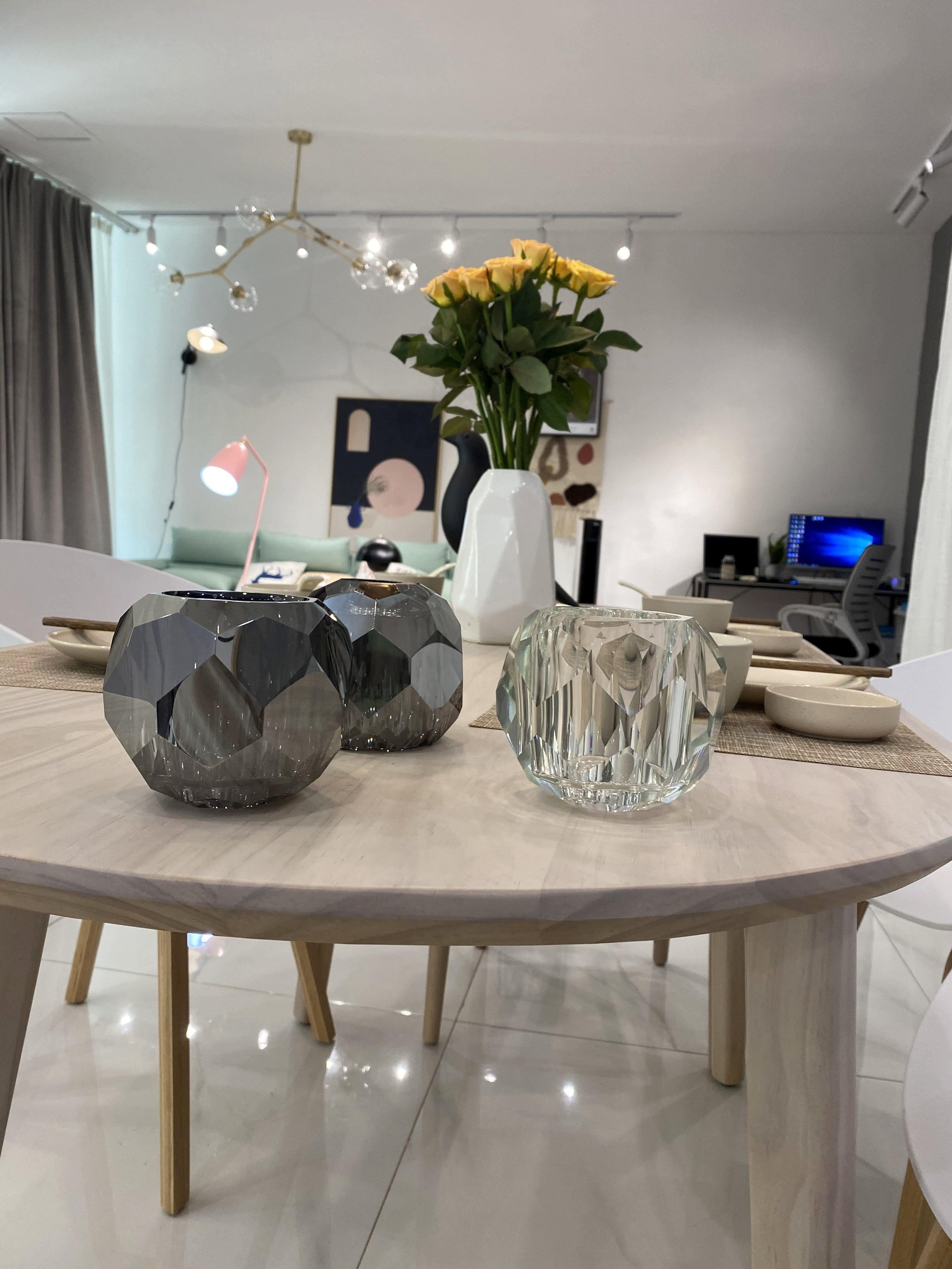Thalyn Pendant Lamp Crystal Ball Brass Cluster-Neutral Decor