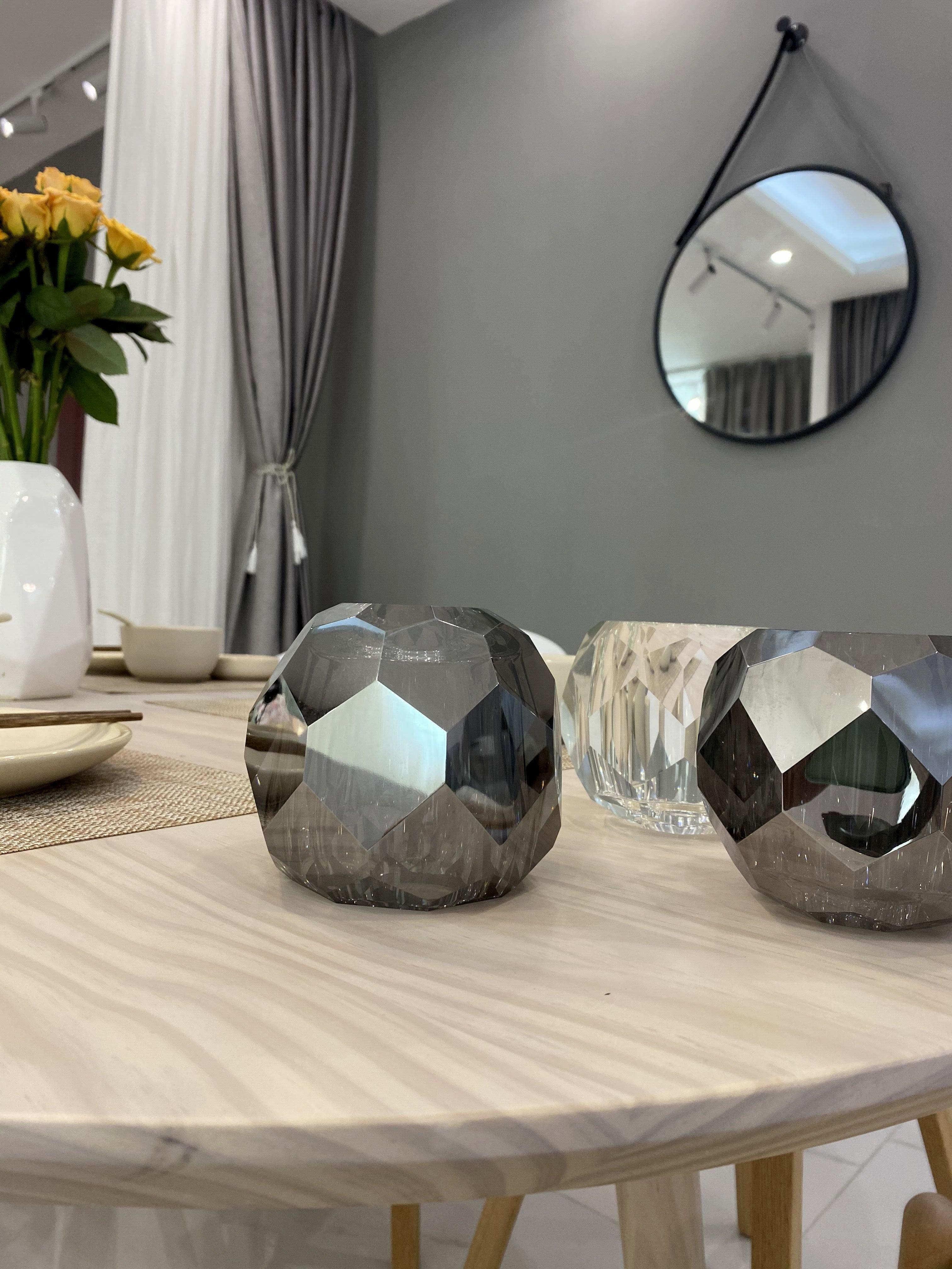 Thalyn Pendant Lamp Crystal Ball Brass Cluster-Neutral Decor