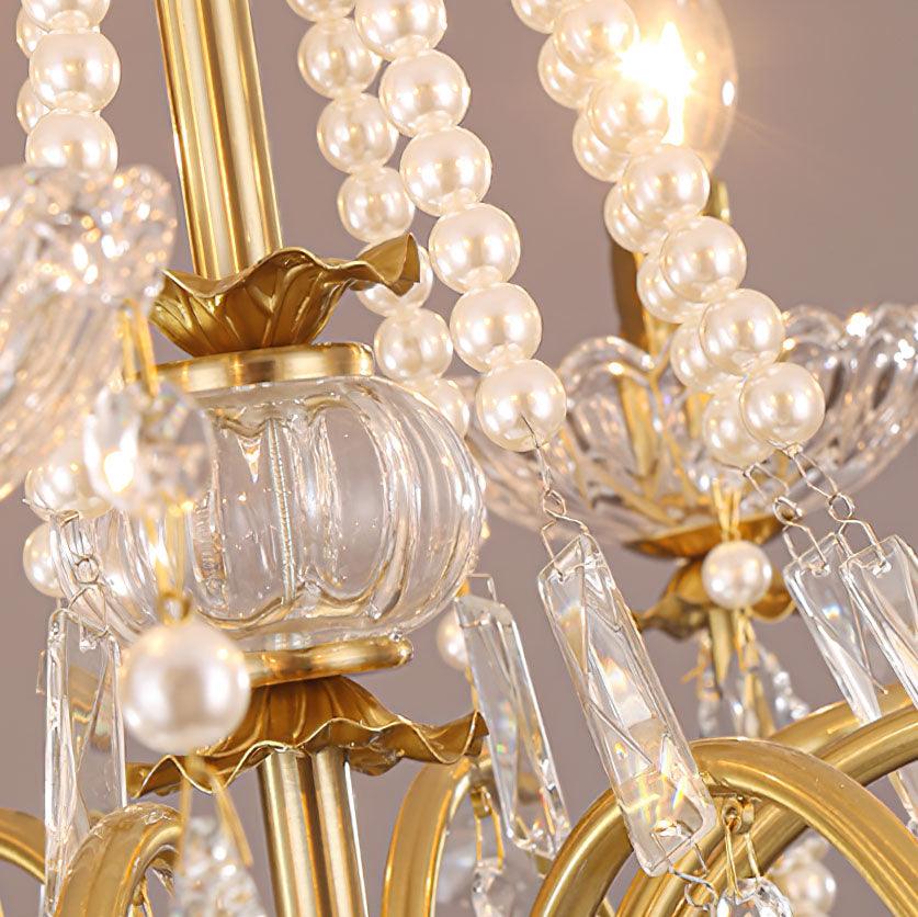 Lustra Chandelier Crystal Pearl-Neutral Decor
