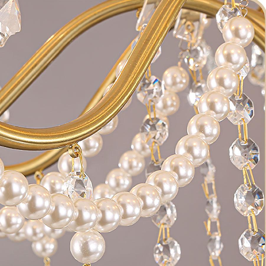 Lustra Chandelier Crystal Pearl-Neutral Decor