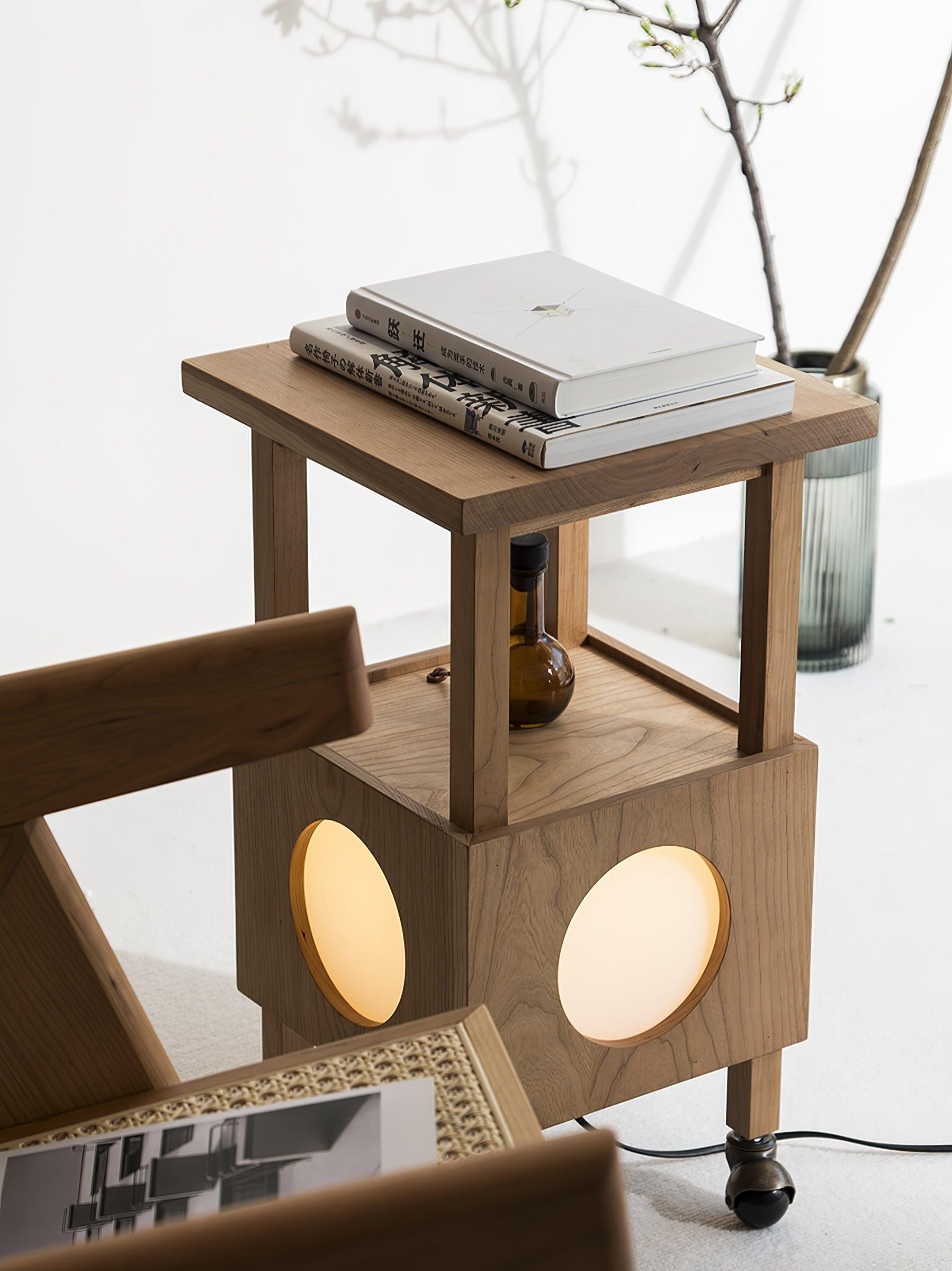 Lumi Cubby Mobile Table Light-Neutral Decor
