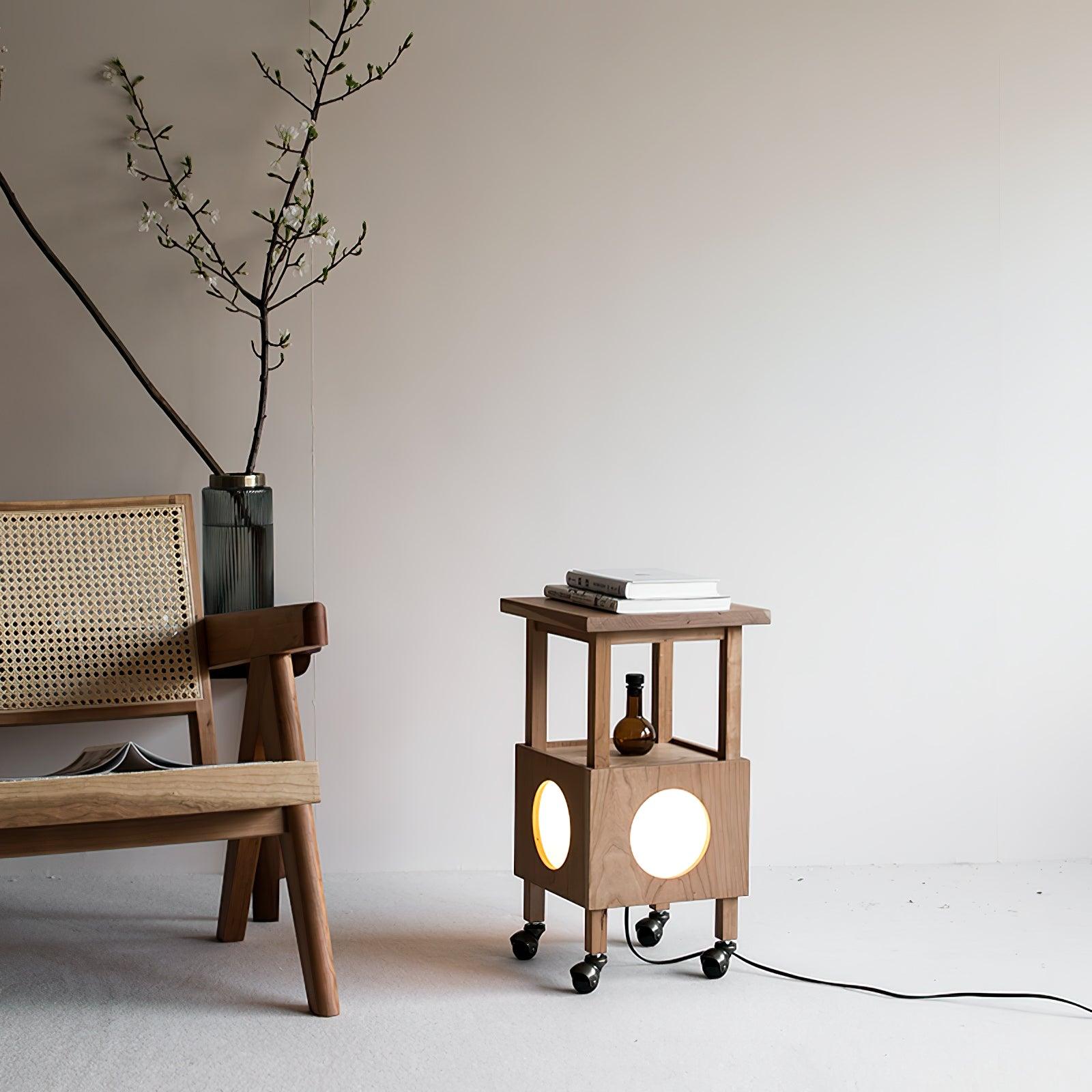 Lumi Cubby Mobile Table Light-Neutral Decor